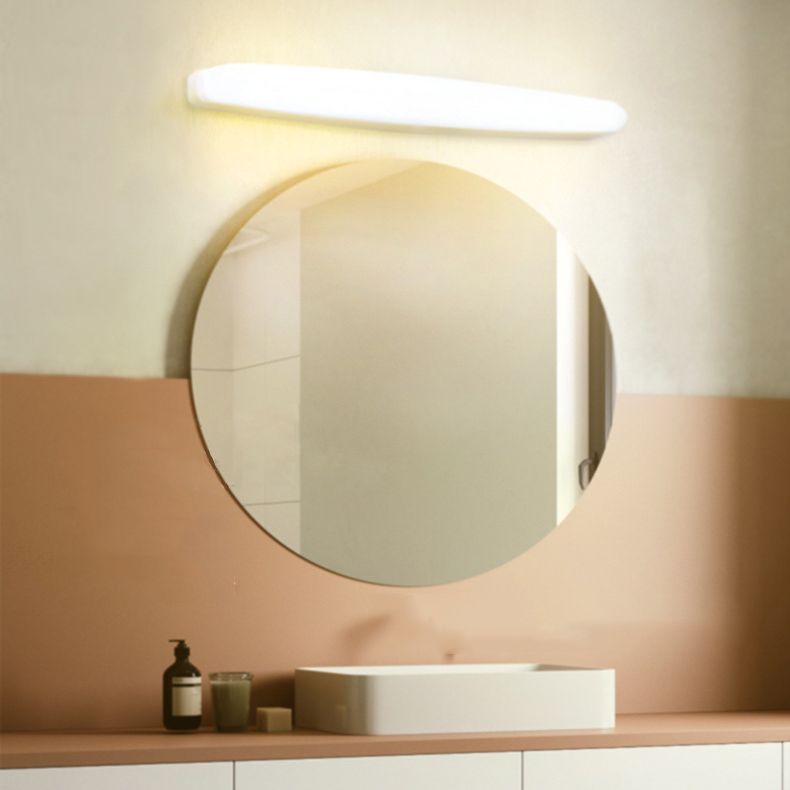Ray Applique de Vanité Miroir Minimaliste, Blanc, Bureau