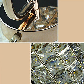 Kristy Applique Murale Cylindrique Luxe, Cristal/Métal, Or/Chromé, Salon