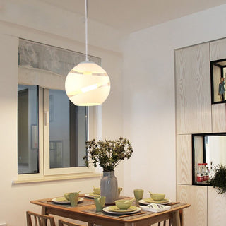 Valentina LED Suspension Noir/Blanc Metal Verre Salon Chambre à coucher
