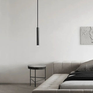 Ray Suspension Cylindre Moderne, Métal, Noir, Salon