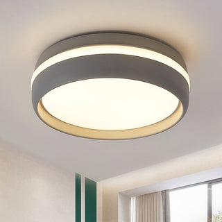 Arisha Plafonnier Rond Moderne, Métal, Noir/Gris, Salon