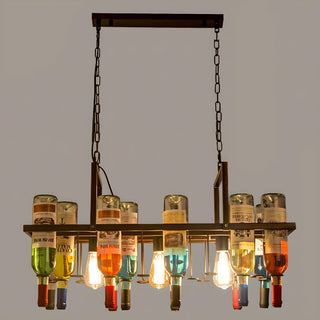 Valentina LED Art Déco Bouteille de Vin Verre Suspension Chambre Salon
