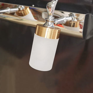 Arisha Applique Murale de Vanité Cylindrique Moderne, Métal/Acrylique, Salle de Bain