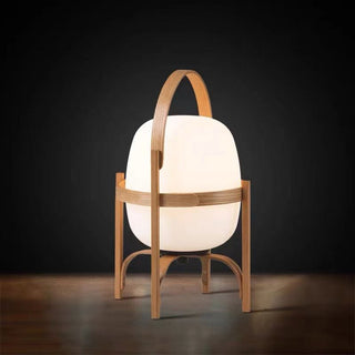 Muto Lampadaire Lanterne Moderne, Bois/Verre, Blanc/Bois, Salon