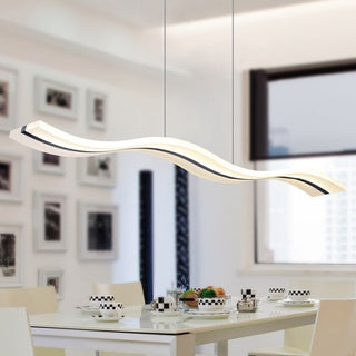 Arisha Moderne LED Suspension Blanc Métal Acrylique Salon Chambre à coucher