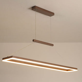 Ray Suspension Rectangulaire Contemporaine, Metal, Café/Or, Chambre
