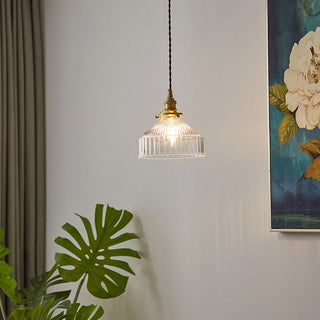 Arisha Vintage LED Suspension Laiton/Noire Verre Salle à Manger