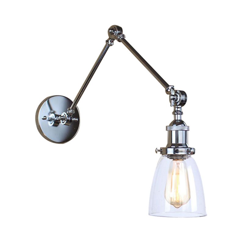 Silva Applique Bras Articulé Réglable Moderne, Métal/Verre, Salon