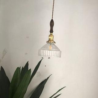 Arisha Vintage LED Suspension Laiton/Noire Verre Salle à Manger