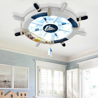 Arisha Moderne LED Plafonnier Blanc/Bleu Métal Salon Chambre à coucher