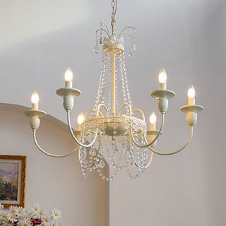 Sliva Lustre Lanterne Retro, Metal/Cristal, Blanc, Salon