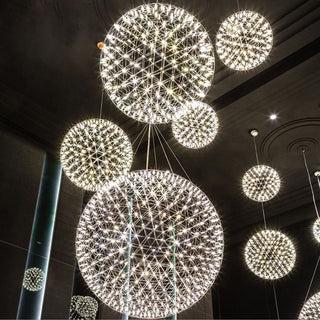 Arisha Suspension Feu Artifice Art Déco Abat Jour Orbite