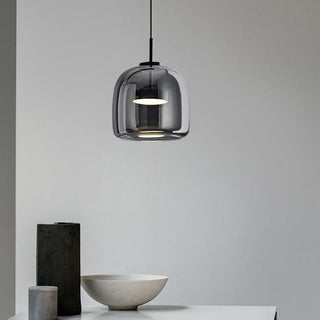 Valentina Suspension Dôme Moderne, Verre, Noir, Salon