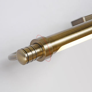 Arisha Applique Murale LED Minimaliste Linéaire, Métal/Acrylique, Or, Salle de Bain