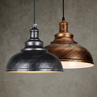 Arisha Rétro Industrielle LED Suspension Noir Blanc Gris Métal Salle à manger