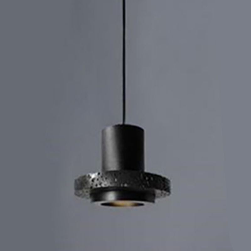 Arisha Suspension Cylindre Moderne, Pierre, Noir, Chambre
