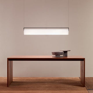 Ray Suspension Cylindre Minimaliste, Métal/Acrylique, Blanc/Noir, Salon