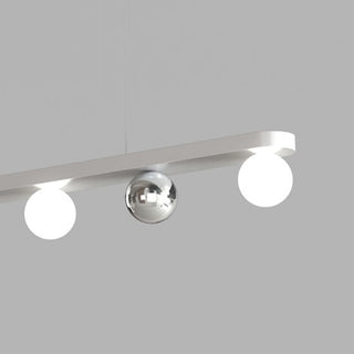 Valentina Suspension Linéaire Moderne Métal/Acrylique Blanc/Argent Chambre à Coucher
