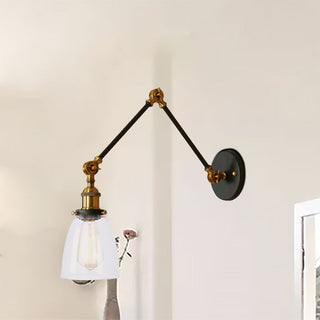 Silva Applique Bras Articulé Réglable Moderne, Métal/Verre, Salon