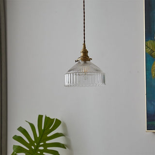 Arisha Vintage LED Suspension Laiton/Noire Verre Salle à Manger
