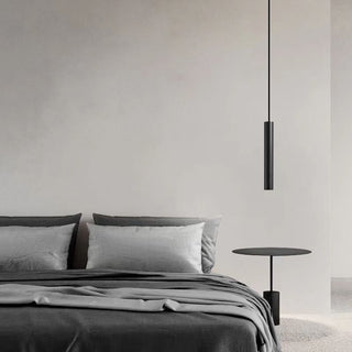 Ray Suspension Cylindre Moderne, Métal, Noir, Salon