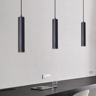 Vostel Suspension Cylindre Moderne. Métal. Noir. Salon-Luire