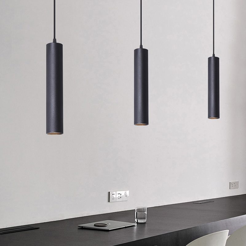 Vostel Suspension Cylindre Moderne. Métal. Noir. Salon-Cielum