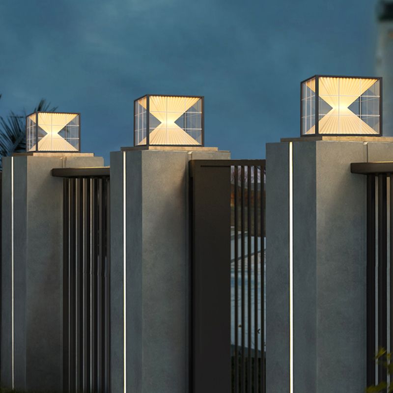 Ray Lampe de Poteau Solaire, Pyramidale, L 20/30/40CM