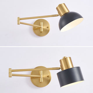 Arisha Applique Orientable Géométrique Moderne, Métal, Noir/Or, Chambre