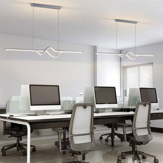 Arisha Suspension Linéaire Minimaliste, Noir/Blanc/Gris, Salon