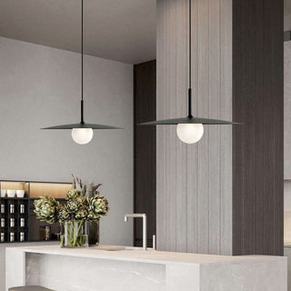 Arisha Suspension Dôme Moderne, Métal /Verre, Noir/Blanc/Grise, Chambre