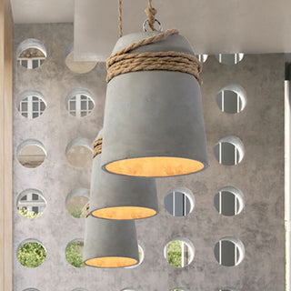 Arisha Luminaires Suspensions Cylindre Industriel Métal/Ciment Gris Chambre/Salon