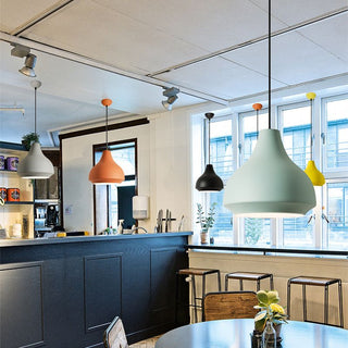 Valentina Moderne LED Suspension Noir Grey Métal Chambre à coucher