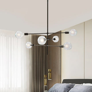 Valentina Moderne Lustre Noir/Doré Métal/Verre Salon Chambre à coucher