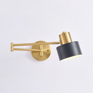 Arisha Applique Orientable Géométrique Moderne, Métal, Noir/Or, Chambre