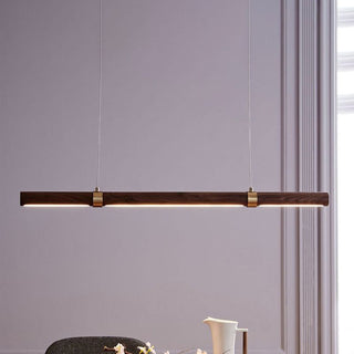 Muto Design Italien Luminaires Suspensions Linéaire Rustique Métal/Acrylique Bois Cuisine/Chambre