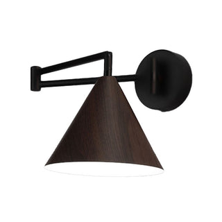 Muto Applique Murale Ajustable Conique, Métal, Marron/Bois, Chambre