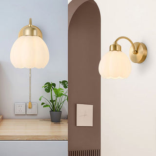 Arisha Applique Murale Fleur Rustique, Métal/Verre, Chambre