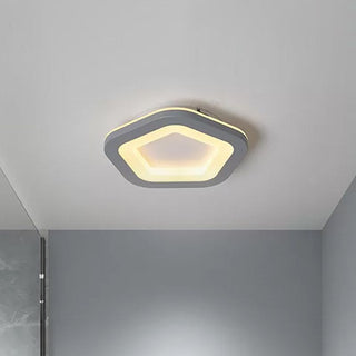 Arisha Fleur Moderne LED Plafonnier Gris Acrylique Chambre à coucher