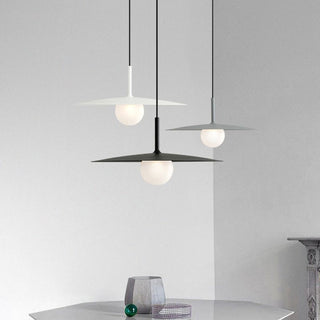 Arisha Suspension Dôme Moderne, Métal /Verre, Noir/Blanc/Grise, Chambre