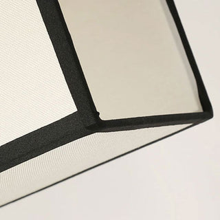 Arisha Lustre Carré Contemporain, Metal/Tissu, Noir/Or, Chambre