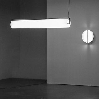 Ray Suspension Cylindre Minimaliste, Métal/Acrylique, Blanc/Noir, Salon