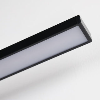 Ray Applique Murale LED Linéaire/Rectangulaire, Métal/Acrylique, Noir/Argent, Salle de Bain