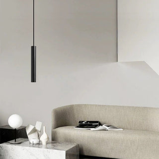 Ray Suspension Cylindre Moderne, Métal, Noir, Salon