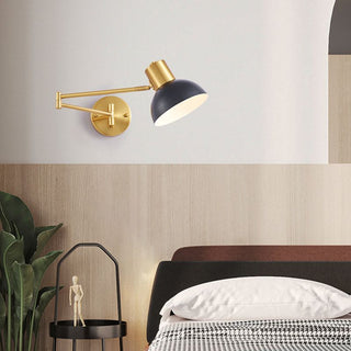 Arisha Applique Orientable Géométrique Moderne, Métal, Noir/Or, Chambre