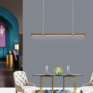 Muto Design Italien Luminaires Suspensions Linéaire Rustique Métal/Acrylique Bois Cuisine/Chambre