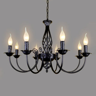 Sliva Lustre Lanterne Retro, Metal/Verre, Blanc/Noir, Salon