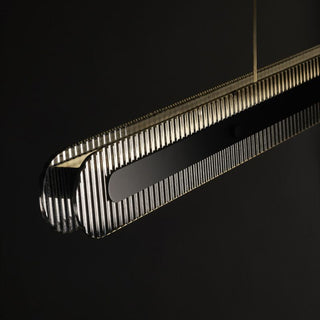Arisha Luminaires Suspensions Linéaire Moderne Métal Noir Salon/Chambre à Coucher