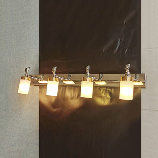 Arisha Applique Murale de Vanité Cylindrique Moderne, Métal/Acrylique, Salle de Bain