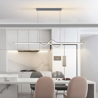 Arisha Suspension Linéaire Minimaliste, Noir/Blanc/Gris, Salon
